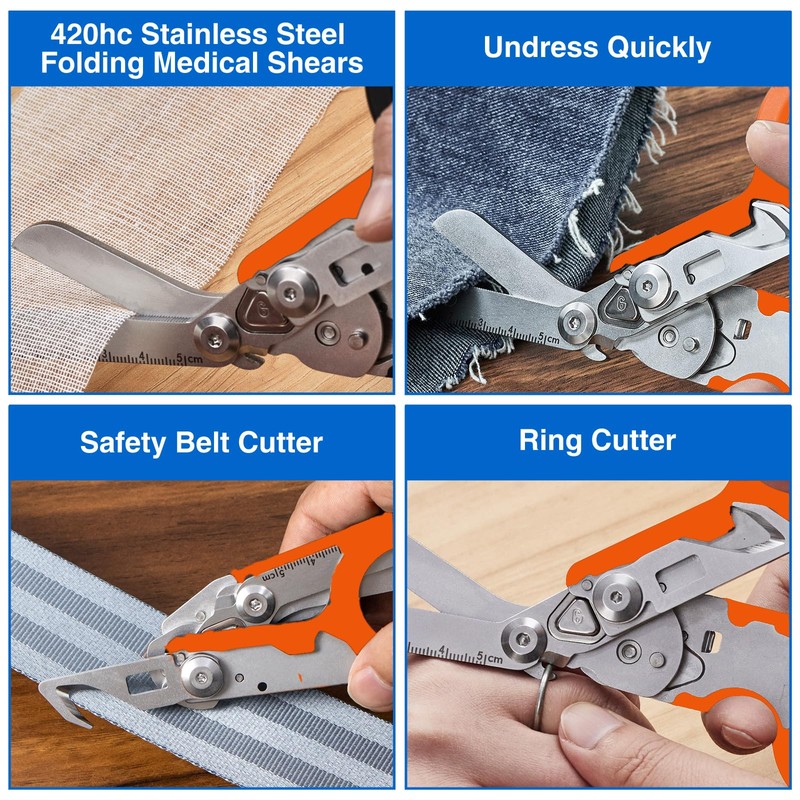 Heavy Duty 6 in 1 Multifunctional Trauma Shears Foldable |