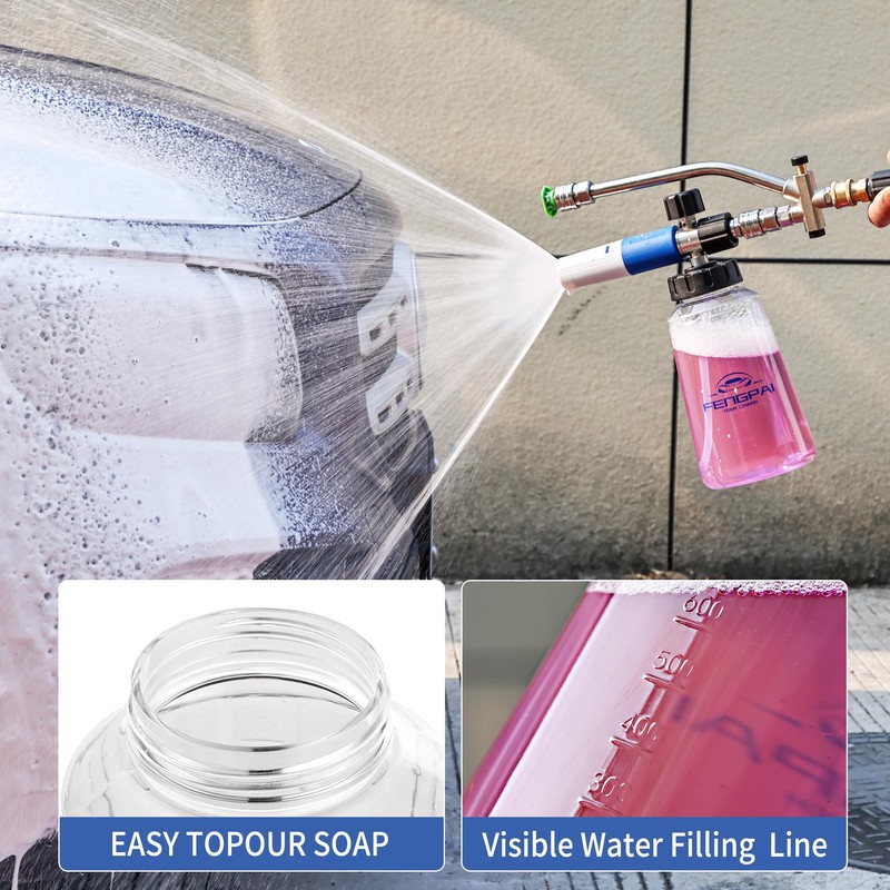 FENG PAI Foam Cannon for Pressure Washer with Dual Connector