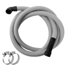 8 FT Dishwasher Drain Hose Replacement for 1 Inch, 7/8 Inch, 5/8 Inch Outer Diameter Discharge Hose with Right Angle 91218