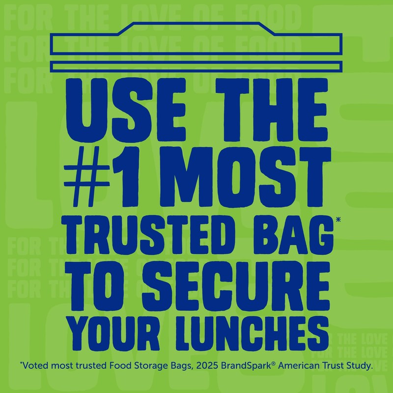 Ziploc Sandwich and Snack Bags with EasyGuide Texture, Plastic Storage
