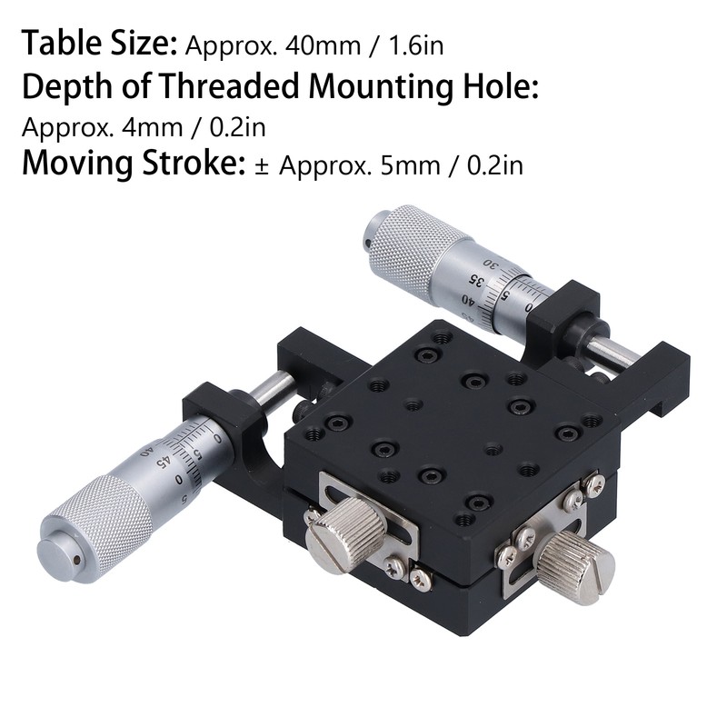 XY Linear Stage Cross Roller Micrometer Manual Slide Table Trimming