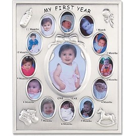 Lawrence Frames 830080 Silver Plated My First Year Picture Frame