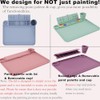 Svartur Silicone Painting Mat with Cup and Palette Removable, 17"X13"