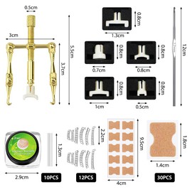 Ingrown Toenail Set, Toenail Correction Patch, Corrector Pedicure, Ingrown Toenail Strips, Stainless Steel Foot Care Set Professional for Paronychia Ingrown Toenails