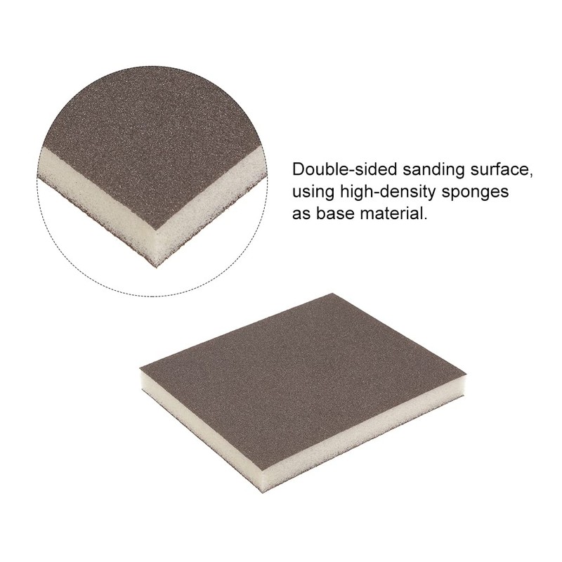 sourcing map Sanding Sponge Blocks 120-Grits Medium Grit Sand Block