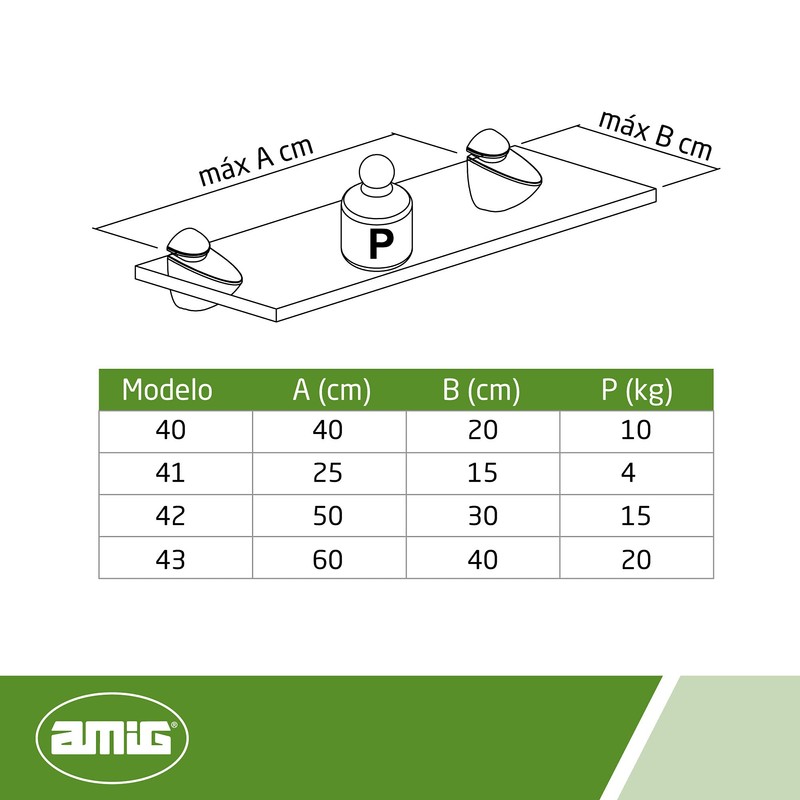 Amig - Gold-Coloured Wall Shelf Holder 2871 | 40 mm