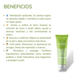 Kit Crema Facial Arroz, Tónico De Lechuga Y Jabón Limpiador