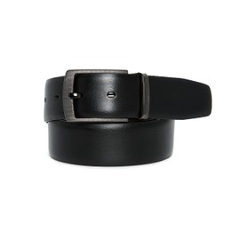 Perry Ellis Men's Textured Pattern Buckle Reversible Belt, Blk20, 38
