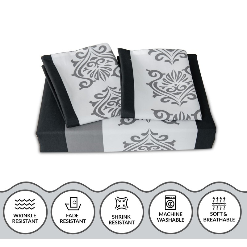 Lazzaro Single Duvet Cover Set - Premium Microfiber Single Duvet