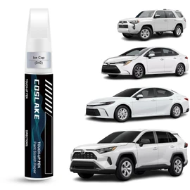 COSLAKE Car Touch Up Paint(Ice Cap/Super White(040(Include 2UE/2MQ))) for Toyota, Car Paint Scratch Repair Kit, Quick & Easy Solution to Repair, 2 in 1 Scratch Remover Pen with Color-Matched