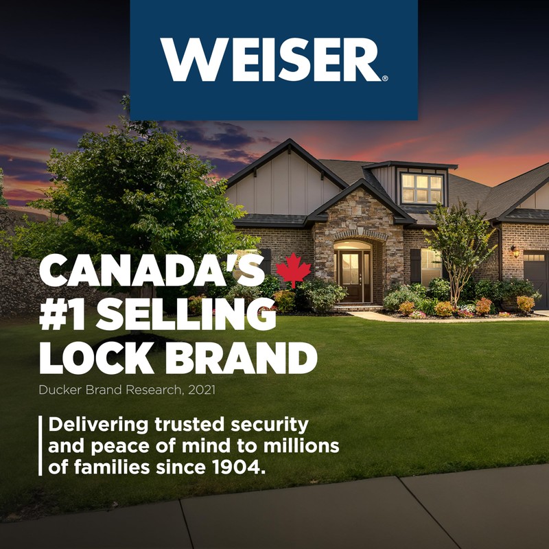Weiser Elements Matte Black Square Deadbolt Lock, ANSI/BHMA Grade 3