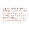 Aretes Mayoreo 50 Pares Aretes Pendientes Dama Dorado