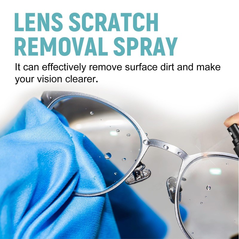 XIRUJNFD Lens Scratch Removal Spray, Eyeglass Scratch Remover, Glasses Lens