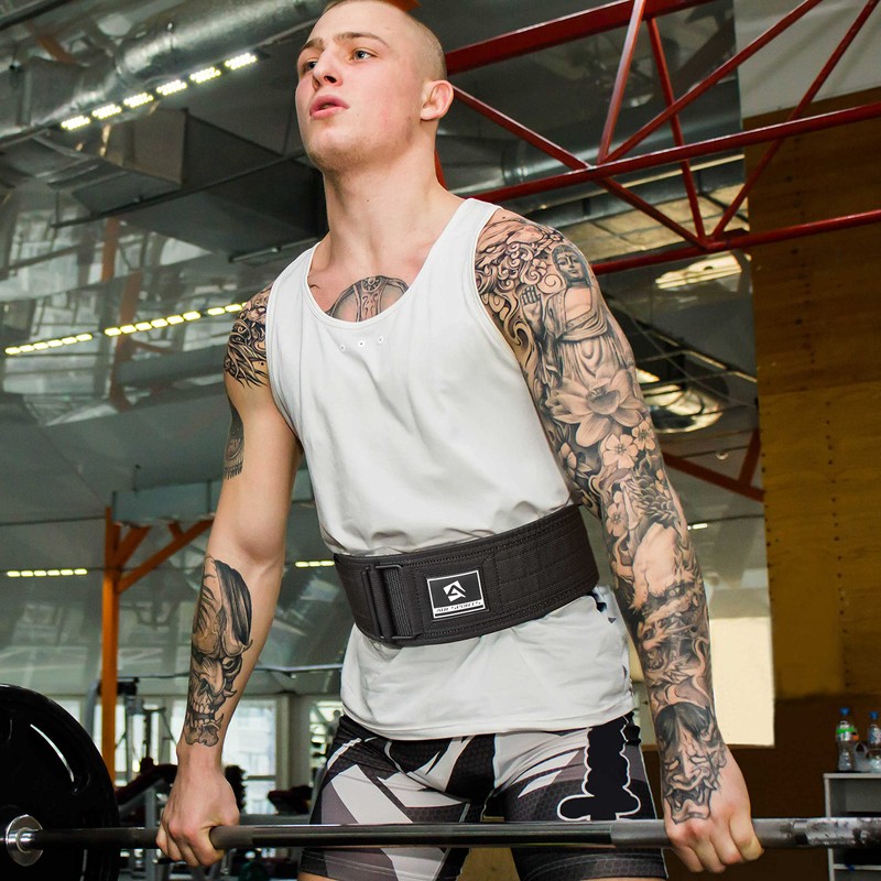 AQF Weight Lifting Belt - 4” Auto Lock Nylon Gym