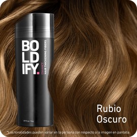 BOLDIFY Fibras Capilares para Cabello Fino (Rubio oscuro) Polvo Pelo Hombre – Botella 56g – Relleno Natural, Oculta al Instante la Pérdida de Cabello – Fibra Capilar Hombre, Mujer
