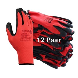 norskog Mallow Work Gloves, Leather Gloves, Men's Gloves, Protective Gloves, Gardening Gloves, Assembly Gloves, Construction Gloves, Warehouse, Garden, Construction Site, 12 Pairs, Size 8