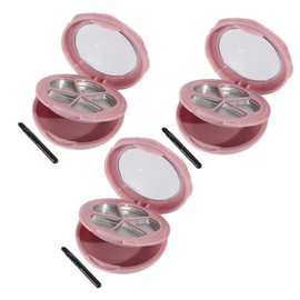 Minkissy 3pcs Diy Lip Balm Containers Diy Cosmetics Organizer Makeup Brishes Diy Eyeshadow Palettes Makeup Lipstick Empty Lipstick Blush Empty Eyeshadow Compact