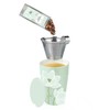 Tea Forte Double-Walled Ceramic Kati Cup, Removable Stainless Steel Infuser
