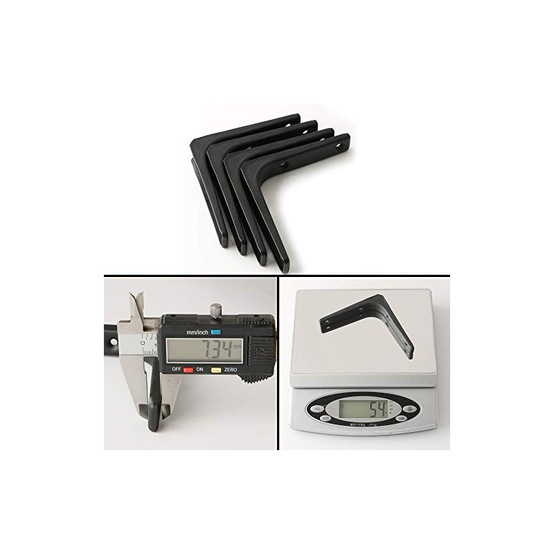 SAYAYO 4 PCS Iron Wall Shelf Bracket, 4 x 4