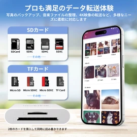 SD Card Reader, Ultra High Speed USB3.0 Multi-Card Reader, 2 in 1 TF SD Card Reader, Type C, SD Card Reader, OTG Function, Card Reader, SD Bi-Direction, High Speed Transmission, No Setting Required