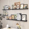 Axeman Picture Ledge Shelf, 2 Pack Black Floating Shelves, Picture