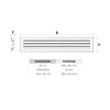 La Ventilazione P30R306B-Y Ventilation Grille, White, 305x60 mm