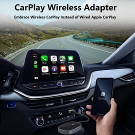 Wireless CarPlay Adapter Designed for Cars with Factory Wired Apple CarPlay, 2024 Style CarPlay Wireless Dongle Seamless Plug & Play Converts Wired CarPlay to Wireless Easy Setup for Cars & iOS 10+