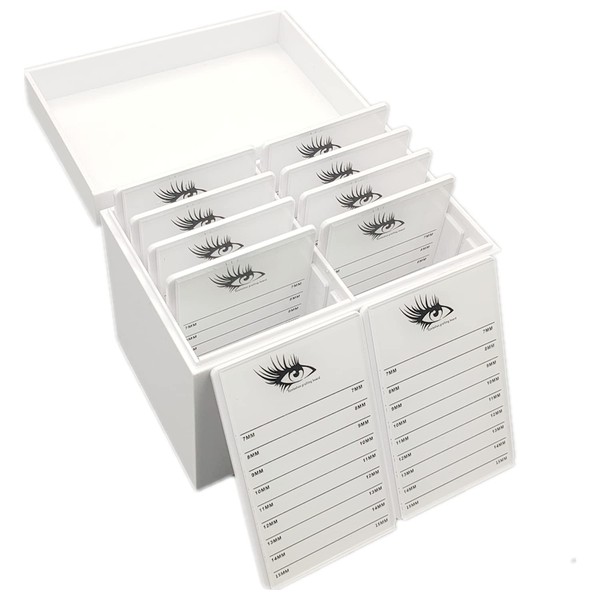 10 Layers Acrylic Eyelash Storage Box, Makeup Organizer False Eyelashes Glue Pallet Holder Grafting Extension Close-Packed Display
