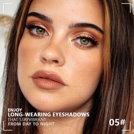 FeiCuiYun Monochrome Cream Glittle Eyeshadow Palette Makeup, High Pigment Natural Sombras Crema Para Ojos, Dark Brown Chestnut Shimmer Single Eye Shadow for Older Women, Talc, Paraben & Cruelty Free