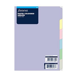 Filofax A5 Pastel 6 Blank Tabs