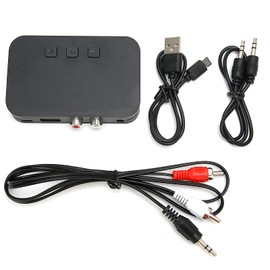 ciciglow 5.0 Bluetooth Audio Receiver Adapter,NFC Wireless Bluetooth Extender 3.5mm AUX or RCA Input Speaker Amplifier for Car TV/Home Stereo System (Black)