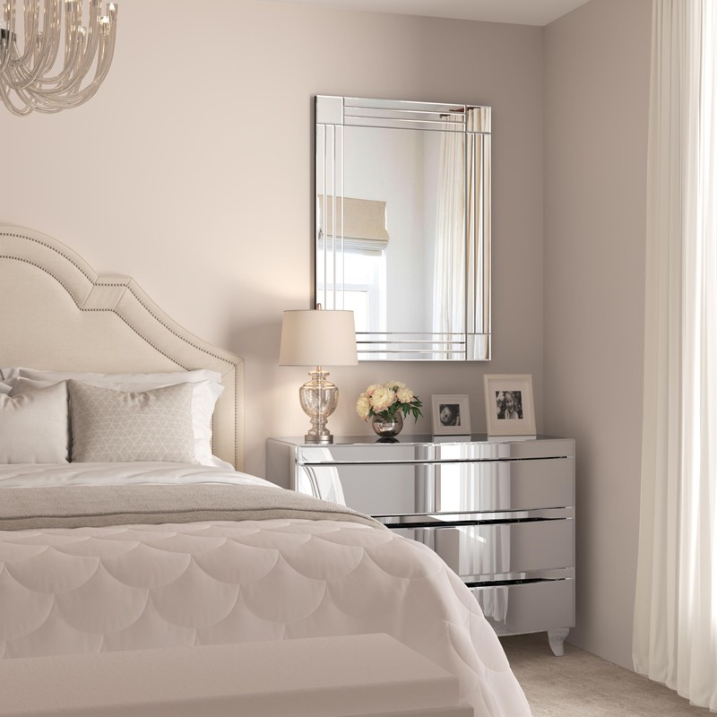 GOAND Decorative Wall Mirror Gorgeous Silver Mirror for bedrooms, bathrooms,