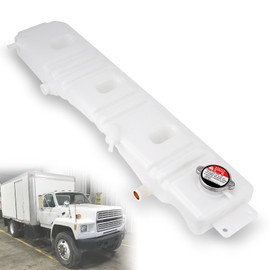 YEHERIT Coolant Radiator Overflow Bottle Expansion Reservoir Tank with Cap Compatible with Ford Truck F600 F700 F800 1980-1999 Replace# F6HZ-8A080-B F5HT-8A080-HA F5HZ-8A080-C