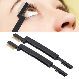 Folding Eyelash Comb,2 Pcs Stainless Steel Teeth Eyebrow Comb Eye Lashes Separator Mascara Shaper Brush Makeup Brush Beauty Tool Folding Eye Lash Brow Comb