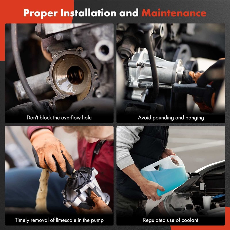A-Premium Engine Water Pump with Pulley Compatible with Honda Civic