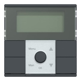 Schneider Electric Merten MEG5754-0414 Timer Module Standard, Digital Flush-Mounted Weekly Timer for Indoor Use with Switch, Anthracite, System M