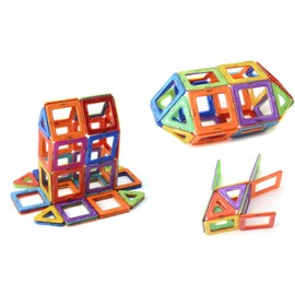 JDBF Magnetic Tile Blocks Gift Set for Kids Boys and Girls Preschool Toys Magnet Building Sets Magnetic Building Blocks Stem Toys 50pcs