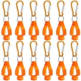 Jetec 12 Pieces Glove Grabber Clip Holder Work Safety Keeper Clamp Catcher for Belt Loop Guard Worker