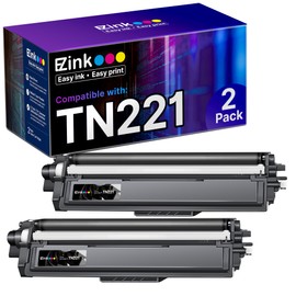 E-Z Ink TN221 Toner Cartridge Replacement for Brother TN221 TN-221 Black Toner Cartridge to Use with MFC-9130CW HL-3170CDW HL-3140CW HL-3180CDW MFC-9330CDW MFC-9340CDW HL-3150CDN (2 Black TN221 Toner)
