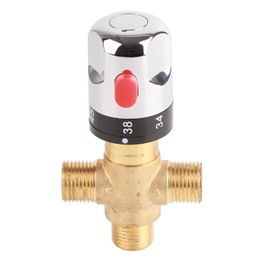 Thermostatic Mixer Valve G1/2 for Shower System Water Temperature Control Hot Cold Water Regulator Brass