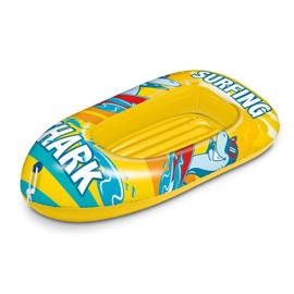 Mondo Toys Surfing Shark Boat - Inflatable Base Dinghy for Children, Size 112 cm, Heat Resistant PVC, 16922