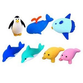 Marine Animal Erasers 7Pc by Iwako