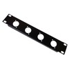 AllMetalParts 1U Half-Rack 4 XLR Hole 9.5" Panel