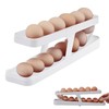 YaLiyA Egg Holder For Refrigerator Automatically Rolling Egg Storage Container