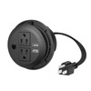 Desktop Power Grommet 3 inch, Desk Power Outlet Socket Recessed