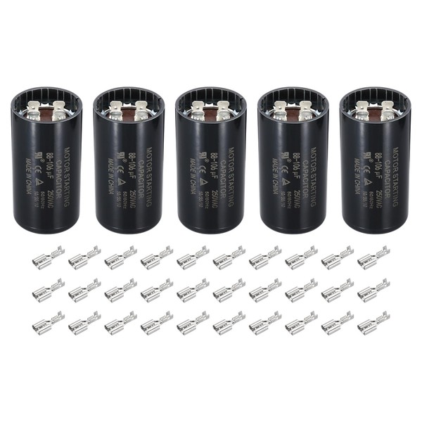 PATIKIL 5 Pcs 88-106uf 250V 50/60Hz CD60 Run Capacitor Motor