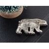 Alilang Women's Polar Bear Brooch Clear Crystals Christmas Winter Holiday