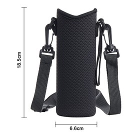 WsKingWA Water Bottle Sleeve Water Bottle Pouch Neoprene Water Bottle Carrier Cover Bag with Shoulder Strap for Outdoor Hiking Travel Drink Carrying, ect 18.5 x 6.6cm