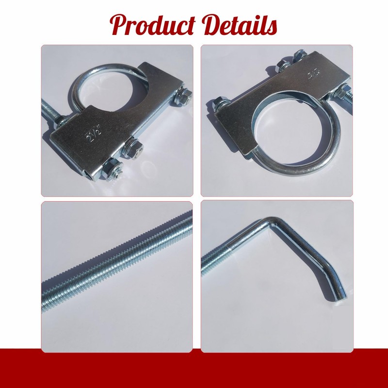 2Packs 2-1/2" Heavy Duty Exhaust System Hanger, Universal Exhuast Hanger,