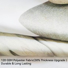 Cortina De Ducha De Piedra Zen, Decoración Minimalista De Baño Con Reflejo De Agua De Hierba De Guijarros, Juego De Cortina De Ducha De Tela Impermeable Con 12 Ganchos De 72 "X 72" (Piedra blanca)